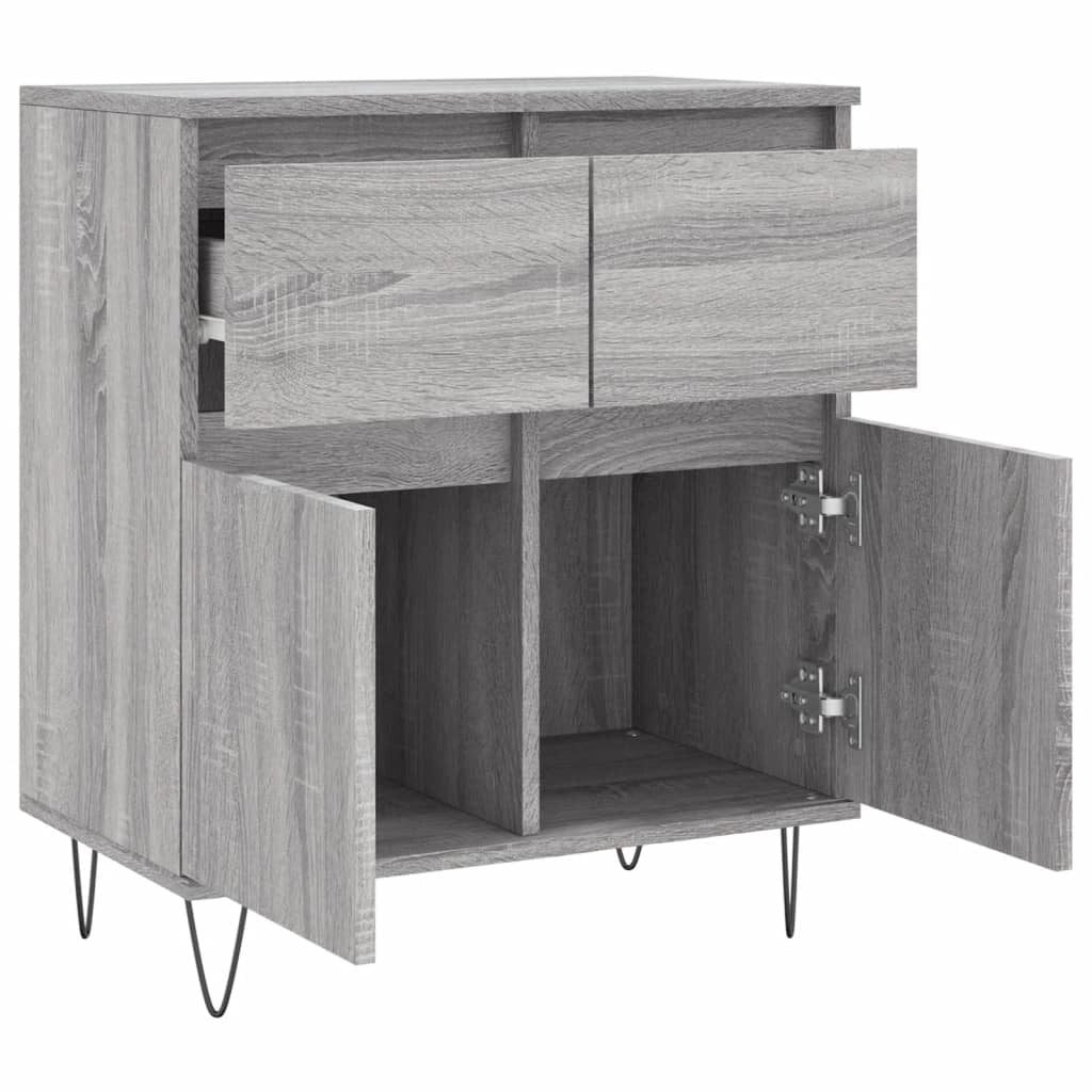 Buffet credenza cassettiera armadio mobile contenitore organizer cucina soggiorno Sonoma 60 x 35 x 70 cm legno ingegnerizzato grigio 02_0036401