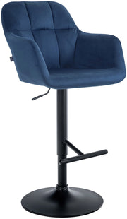 Barhocker Natoma Samt schwarz
