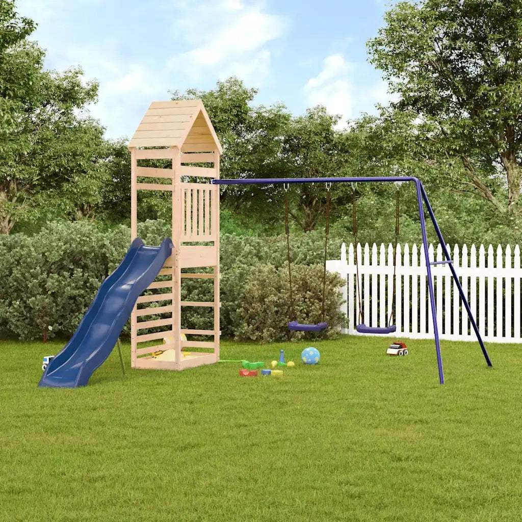 Set da Gioco da Esterno in Legno Massello di Pino 3156931