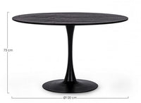 Tavolo Ø120x75h cm Bloom Nero