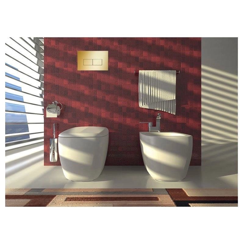 PLACCA PER CASSETTA INCASSO PUCCI ECO 2 PULSANTI LINEA MOD.2014- Oro Giallo- PUCCI- pezzi 1