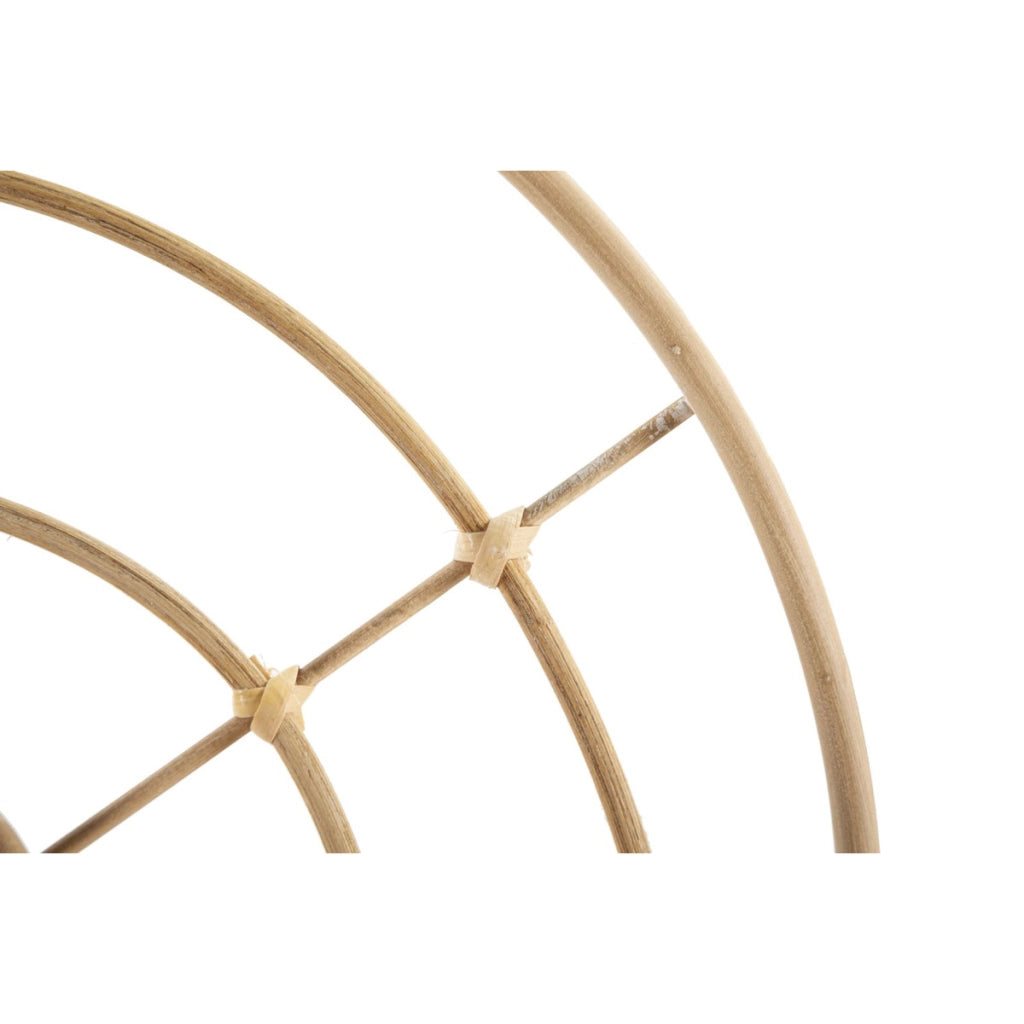 Mensola doppia Arch in ferro e rattan — 34,5x18x45,5 cm