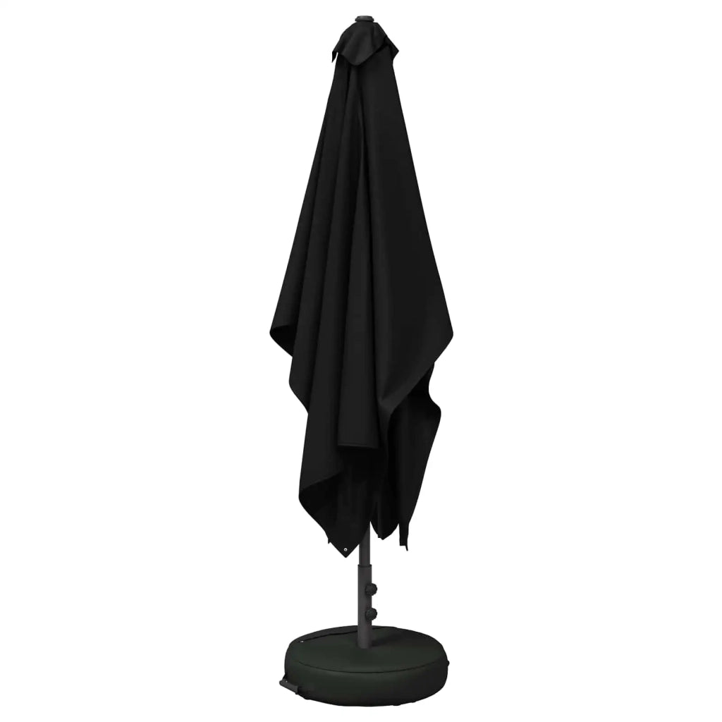 Ombrello da giardino 200 x 300 cm Poliestere Rettangolare Nero 42036209