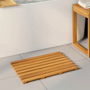Tappeto da bagno Tinta unita Marrone 56 x 37 x 2,5 cm legno 42025258