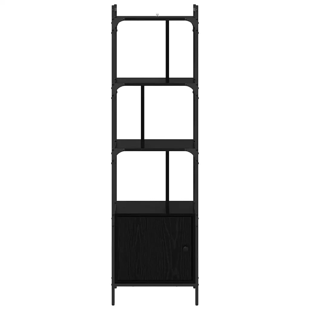 Libreria-Scaffale per Libri-Mobile di Stoccaggio Rovere Nero 44,5 x 30 x 154,5 cm Legno multistrato