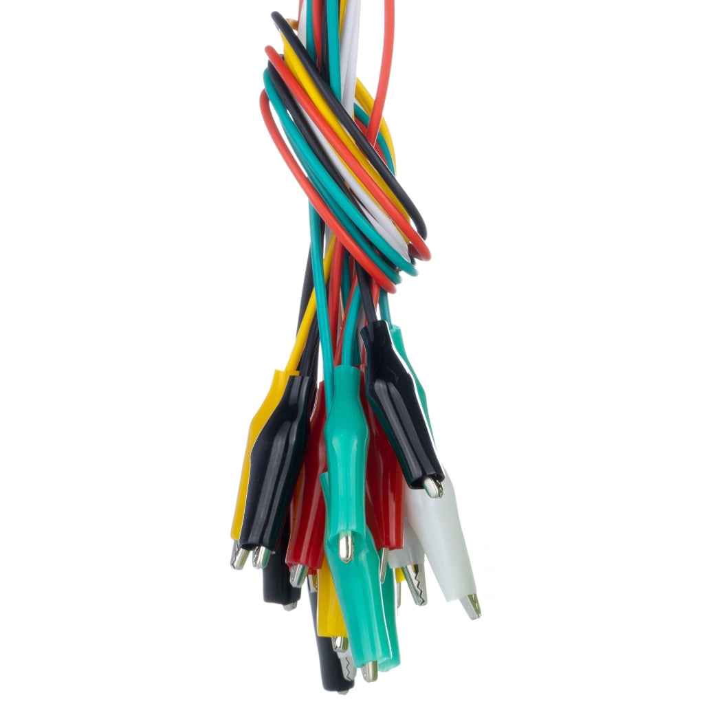 Set di Cavi di Misurazione con Morsetti a Coccodrillo – 10 Pezzi, 50cm | Alta Qualità, 5 Colori | Per Test Elettrici
