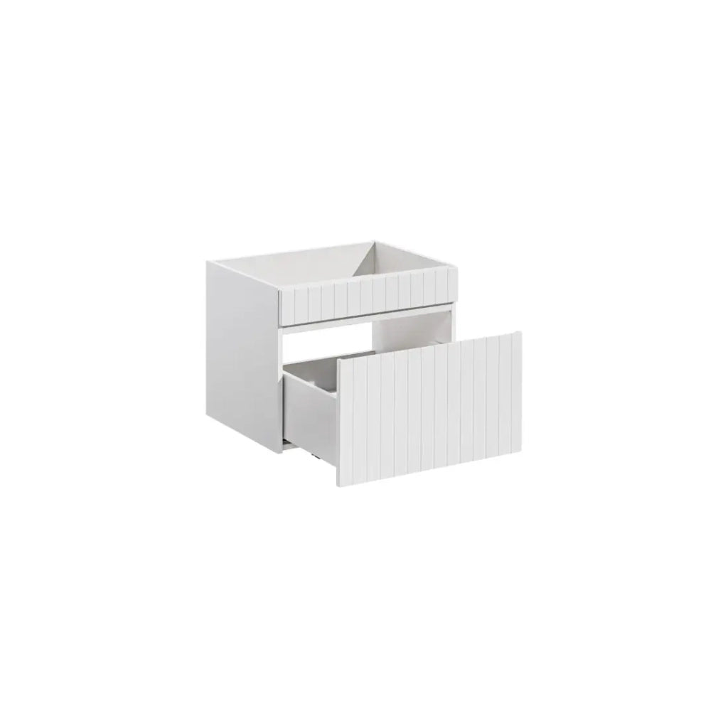 Mobile sottolavabo ICON 60 cm – 1 cassetto – Finitura bianco alpino – Mobile sospeso moderno