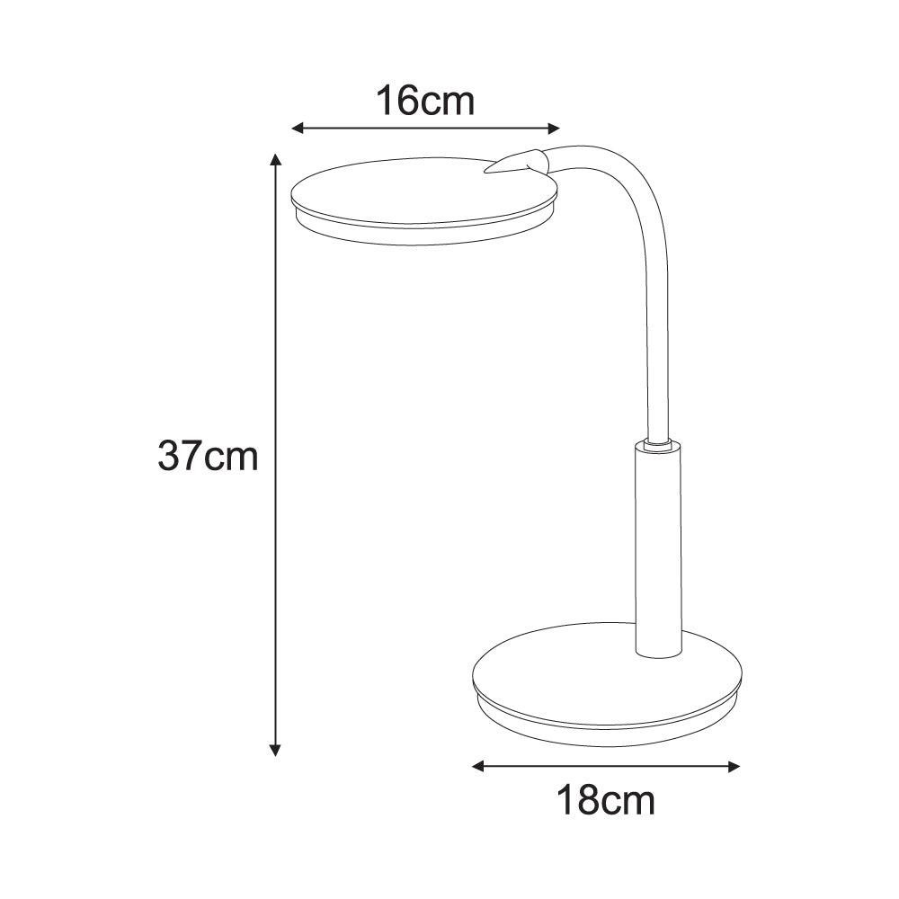 Lampada da scrivania LED 10W 4000K bianca Dino K-BL1237