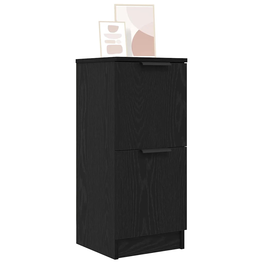 Credenza | Madia | Buffet da pranzo | Armadio da pranzo Rovere Nero 30 x 30 x 70 cm Legno multistrato