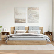 Comodini 2 pz Rovere Artigianale 40x40x50 cm Legno Multistrato 856501