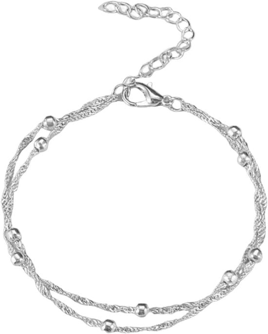 Anello unisex zilvero con più strati, impermeabile, per donna, per il mare, per l'estate