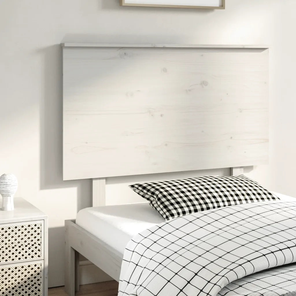Testiera per Letto-Testata-Testiera Decorativa Bianca 104x6x82,5 cm Legno Massello di Pino