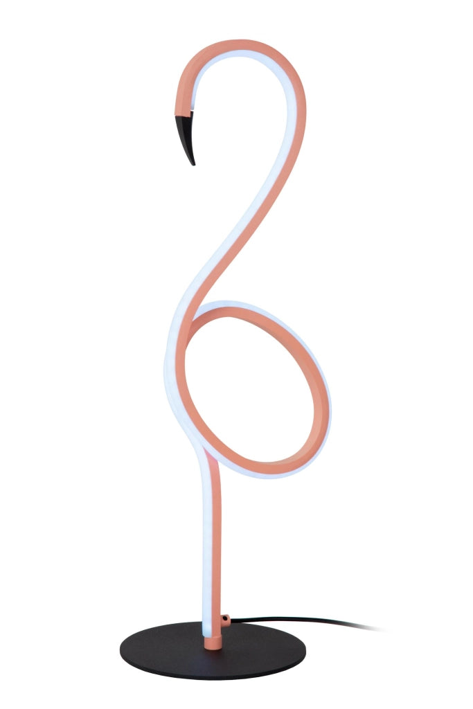 Lampada da tavolo Flamingo LED RGB rosa nero Lucide