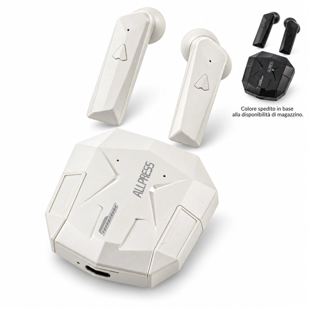 AURICOLARI SENZA FILI HI-FI STEREO 6D CUSTODIA RICARICA USB TWS SPORT AS-08597
