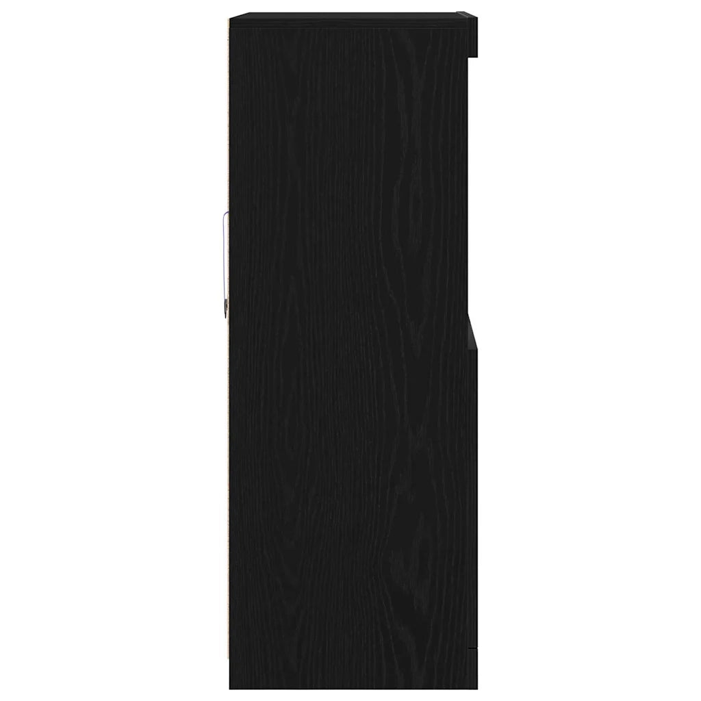 Credenza-Buffet-Armadio da cucina Nero 60 x 37 x 100 cm Legno multistrato
