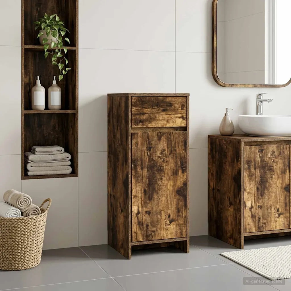 Mobile da Bagno Rovere Fumo 35 x 36,5 x 85 cm 890748