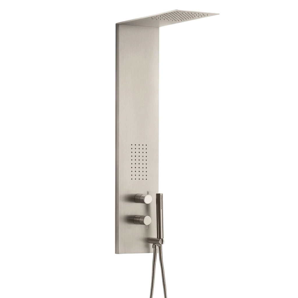Colonna doccia 3 funzioni acciaio inox bocchetta idro lombare 20x50x110 cm *** finitura- spazzolato, confezione 1