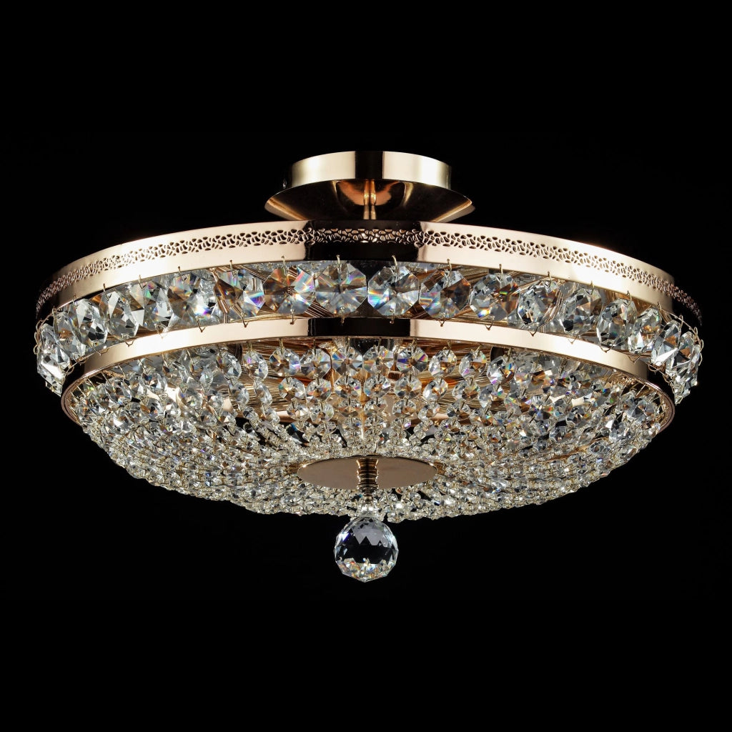 Maytoni Plafoniera contemporanea Ottilia 6 luci E14 oro metallo diffusori metallo