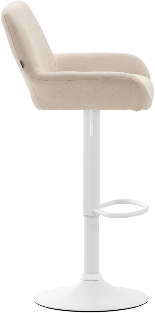 Set 2 Sgabelli Braga in tessuto crema,bianco