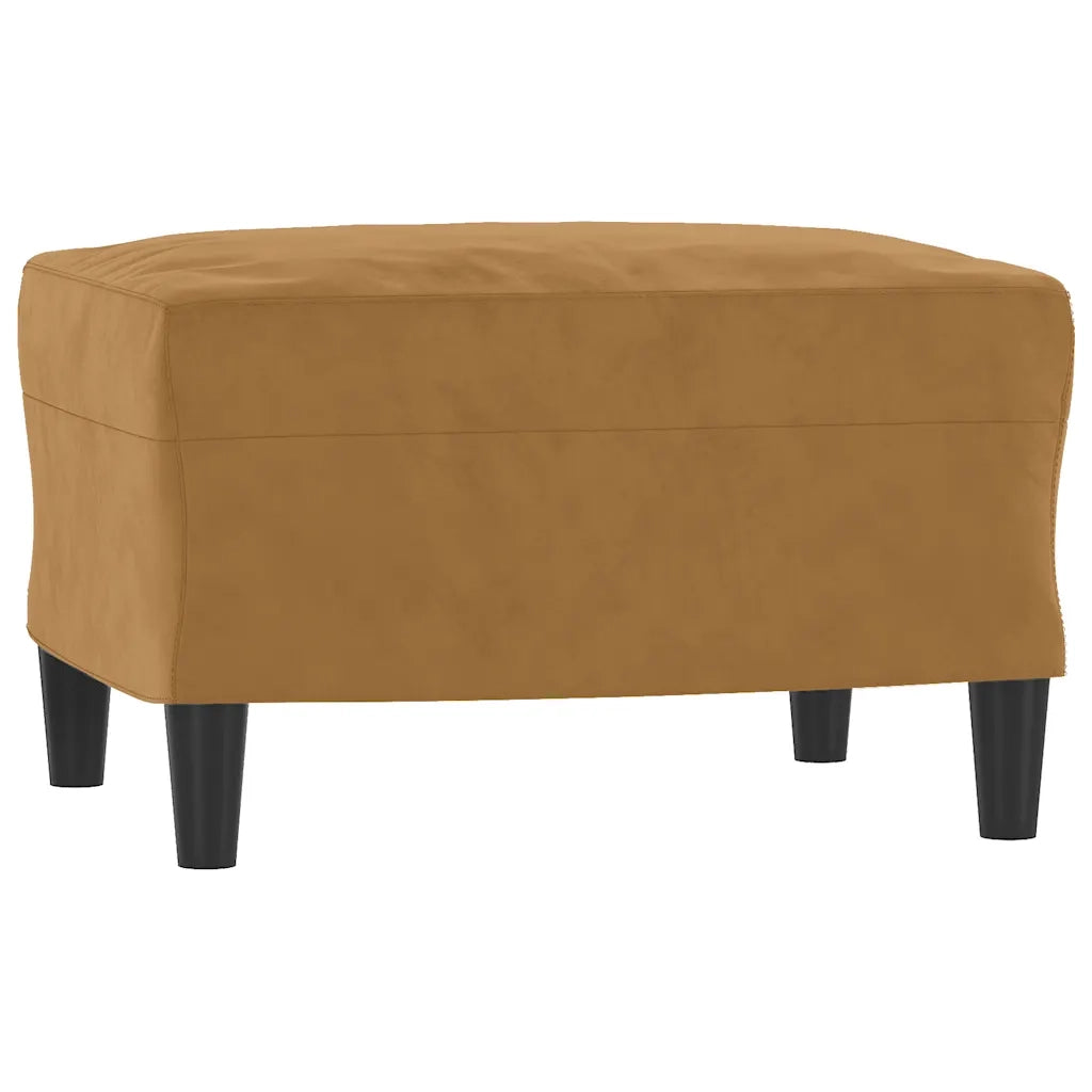 Set di Divani 3 pz con Cuscini Marrone in Velluto 3202267