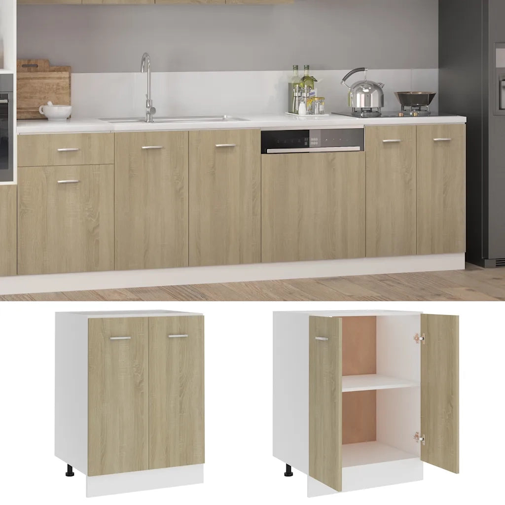 Pensile da cucina | Armadio Inferiore ¡°Lyon¡± Rovere Sonoma 60x46x81,5 cm