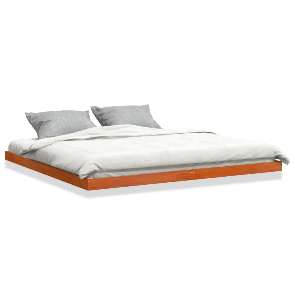Giroletto Marrone Cera 200x200 cm in Legno Massello di Pino 847146
