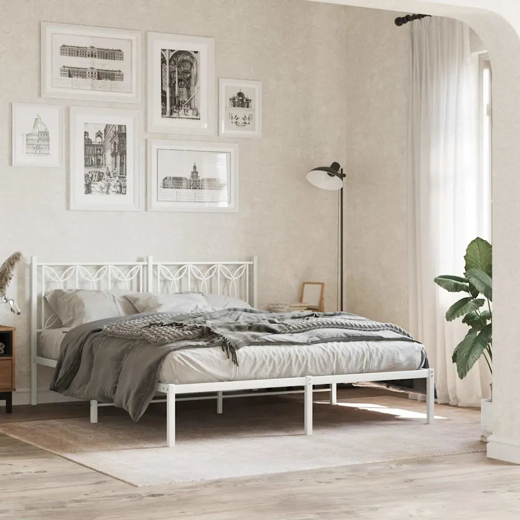 Testiera di Ricambio in Metallo Bianco 160 cm 376212