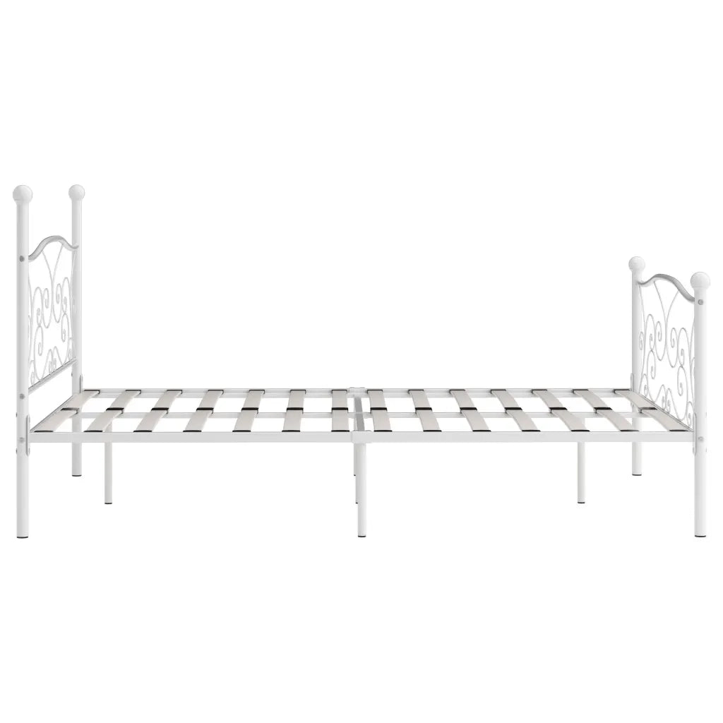 Giroletto Base con Doghe Bianco in Metallo 120x200 cm 284449