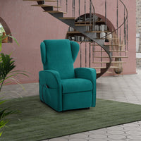 Poltrona Alzapersona Elettrica 2 Motori 73x101x86 cm Adele in Microfibra Dispositivo Medico 1 Turchese