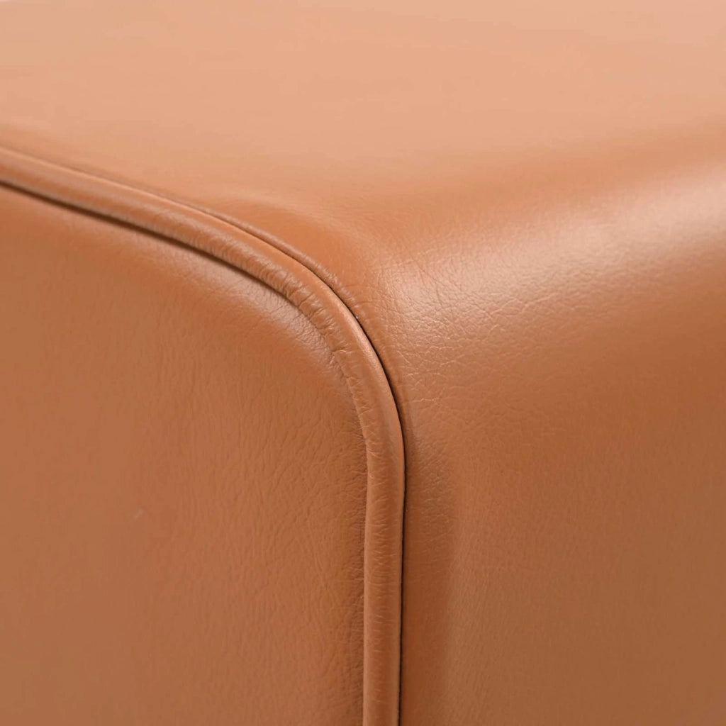 panchina 40 x 30 x 45 cm Pelle Vera Marrone 42042097