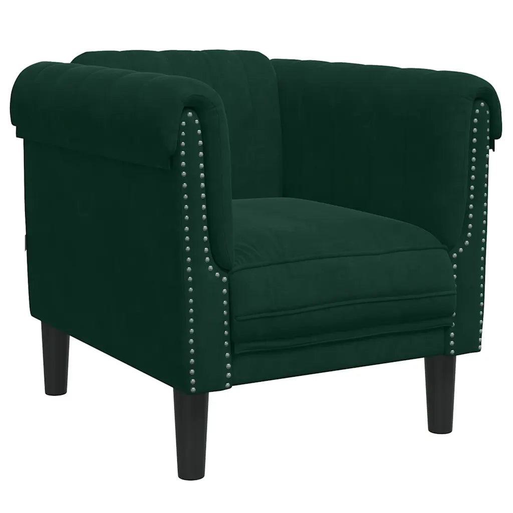 Set di Divani 3 pz Verde Scuro in Velluto 3209211