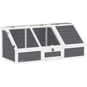 Box per Tartarughe, Habitat per Tartarughe all'Aperto, Design senza fondo, Facile da Aprire, Grigio Chiaro