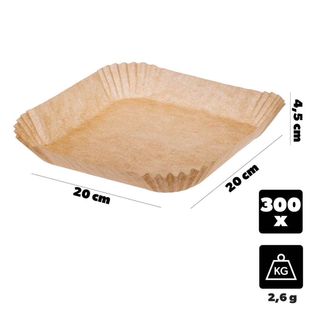 KADAX Wkłady do Air Fryer kpl.100szt,20x20x4,5 cm<