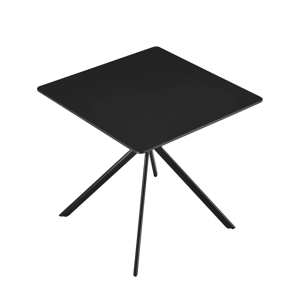 Tavolo da pranzo da cucina per 2 persone MDF e metallo 78 cm nero 03_0004118