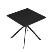 Tavolo da pranzo da cucina per 2 persone MDF e metallo 78 cm nero 03_0004118