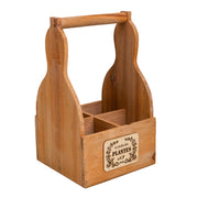 Cestino portafiori in legno marrone 18x18x10/30h