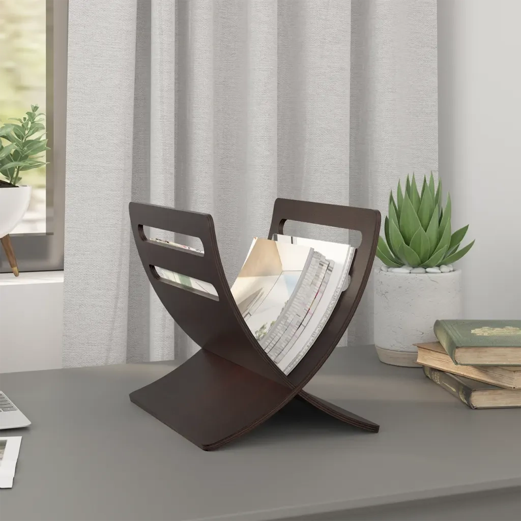 Portariviste da Pavimento in Legno Marrone CFW7063866