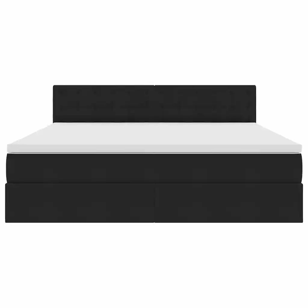 Letto con contenitore e LED con led Nero 160 x 200 cm Velluto 3371525
