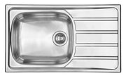 Lavello UNIVERSAL 86X50 1 vasca sinistra 45X40 + gocciolatoio ACCIAIO INOX finitura Satinato 015440.S1.01.2016