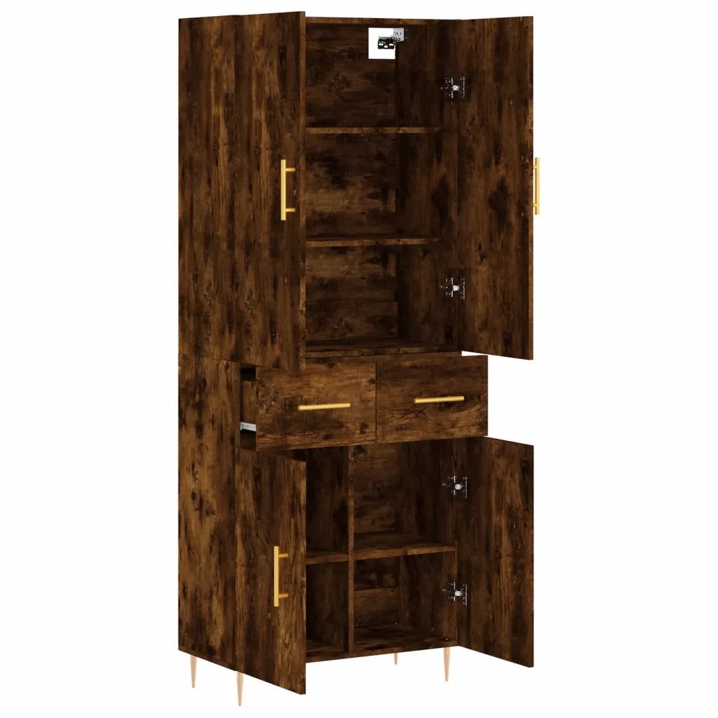 Credenza Rovere Fumo  69,5x34x180 cm in Legno Multistrato 3198142