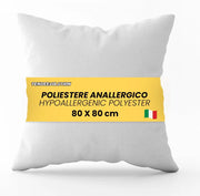 Anima Imbottitura Cuscino 80x80 - Premium, Ipoallergenico, Lavabile - Comfort per Letto e Soggiorno