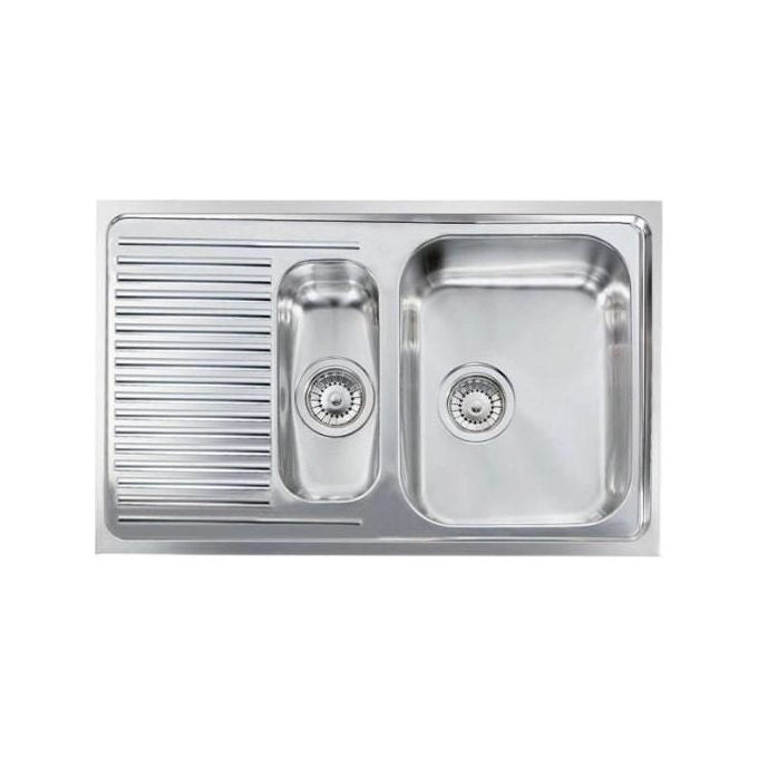 CM Matico 79 x 50 2V Lavello ad incasso Rettangolare Acciaio inossidabile