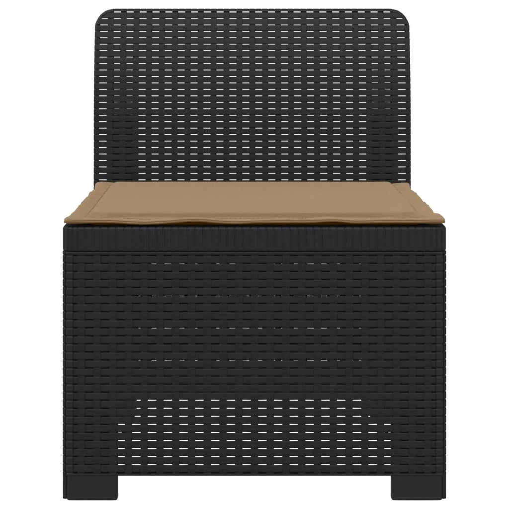 Divano da esterno-Divano da Giardino a 1 Posto con Cuscino Aspetto Rattan PP 808844