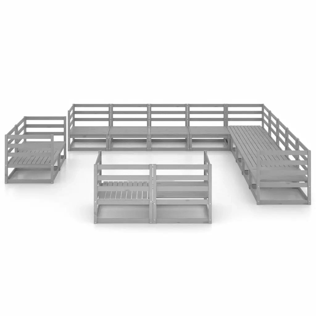 Set Divani da Giardino 13 pz in Legno Massello di Pino  cod mxl 37123