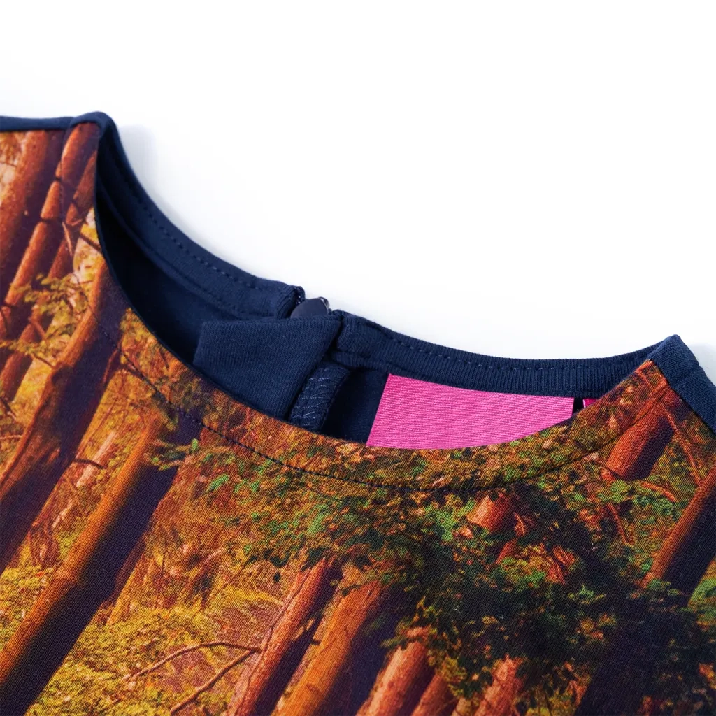 Abito da Bambina a Maniche Lunghe Blu Marino 128 14855