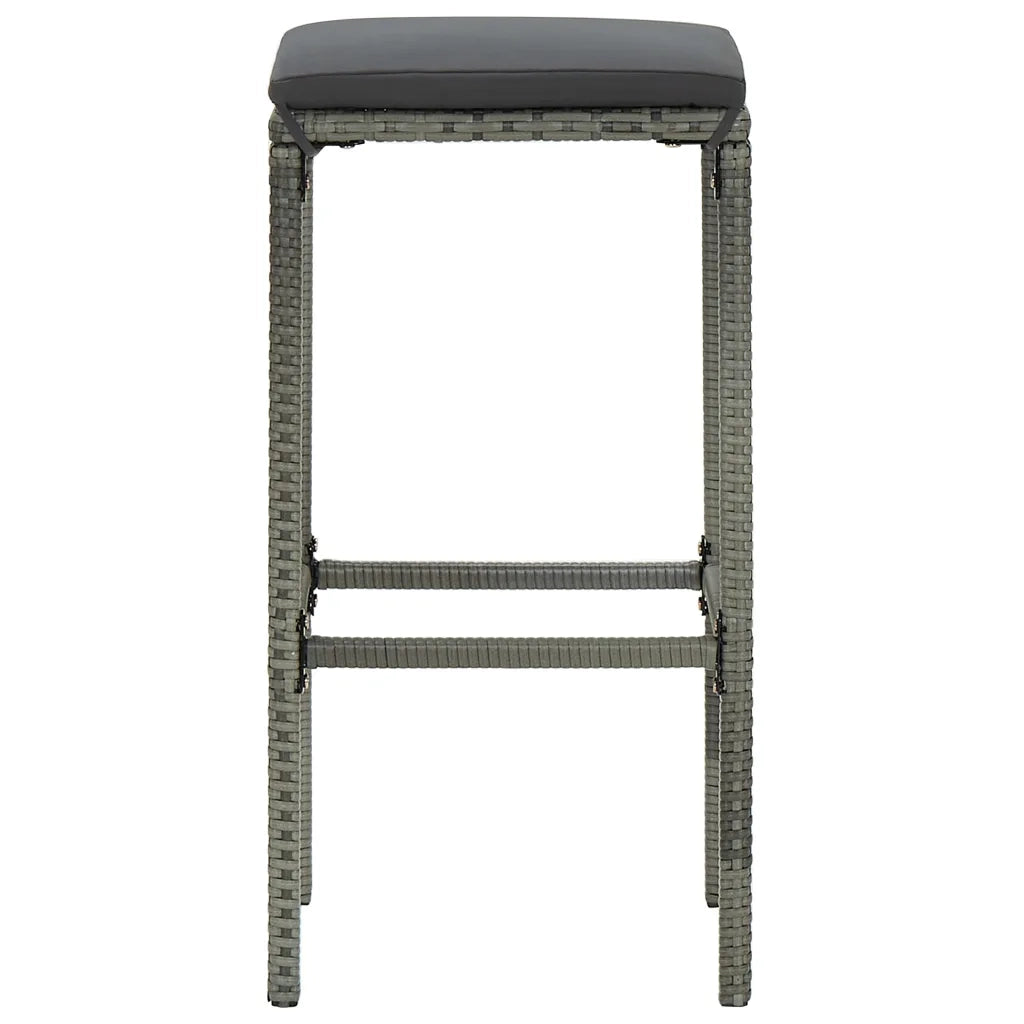 Set Bar da Giardino 5 pz con Cuscini Grigio cod mxl 43746