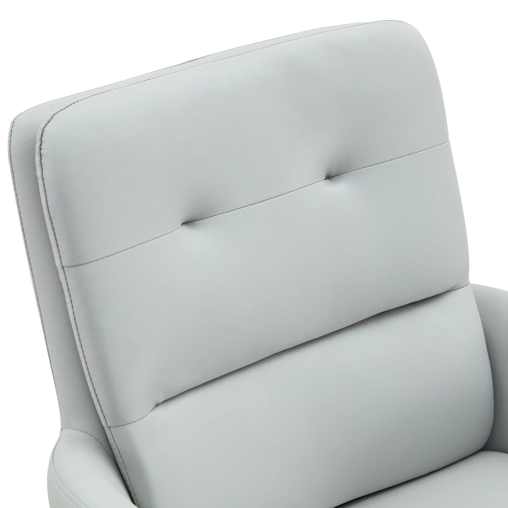 SEDIA Girevole 85 cm PU Grigio Caldo e Metallo Oro Set da 2 pezzi