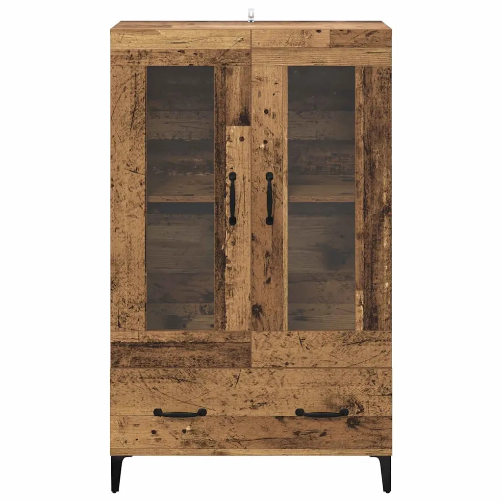 Credenza con cassetto Legno vecchio 70 x 31 x 115 cm