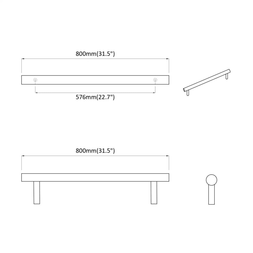Maniglia per Armadio 12 pz Argento 800 mm Acciaio inossidabile CFW1155620