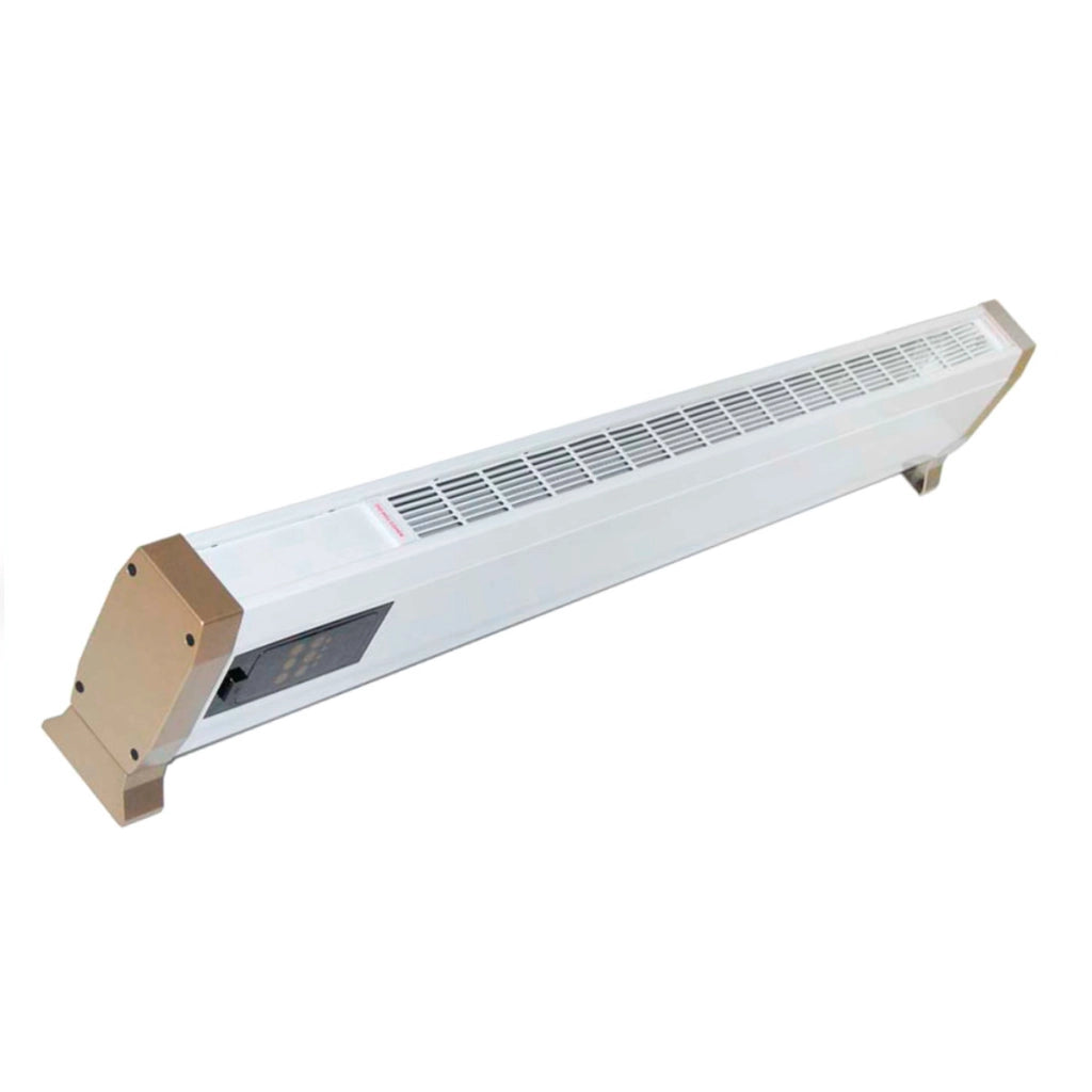 Termoconvettore Elettrico 1800w Ultra Sottile Con Telecomando Mpc Alacant 1800w Installazione a Pavimento Struttura In Metallo Bianco Riscaldamento Silenzioso a Convezione Naturale